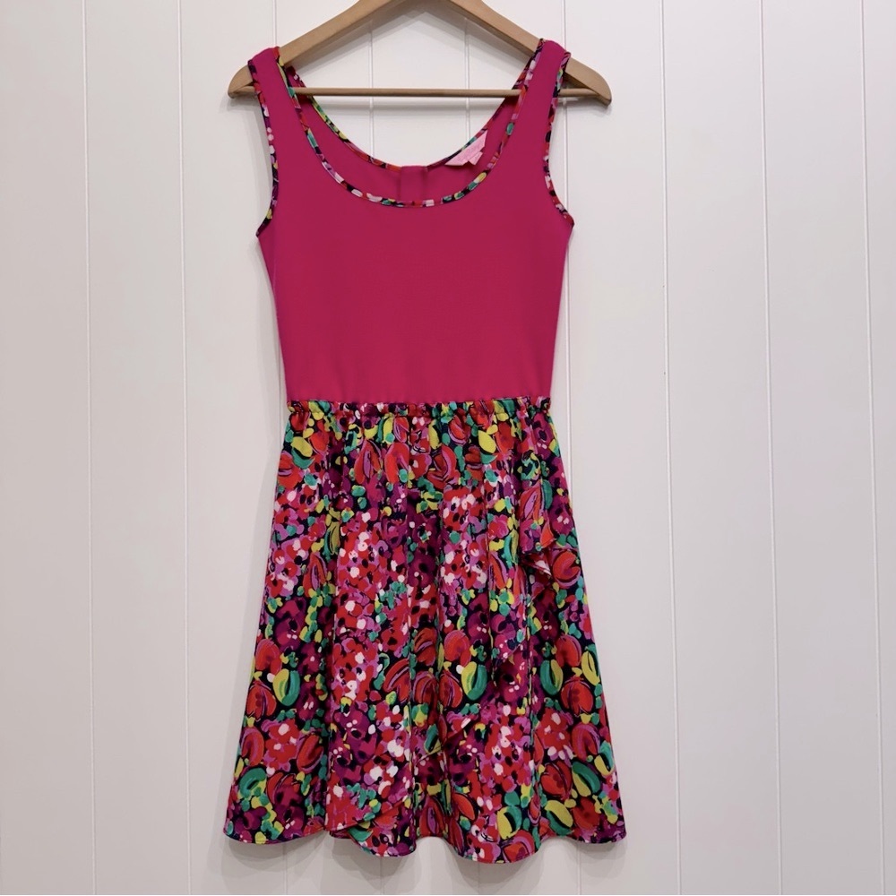 Lilly Pulitzer Women’s Sleeveless Berry Wrap Style Floral Mini Dress Size Small